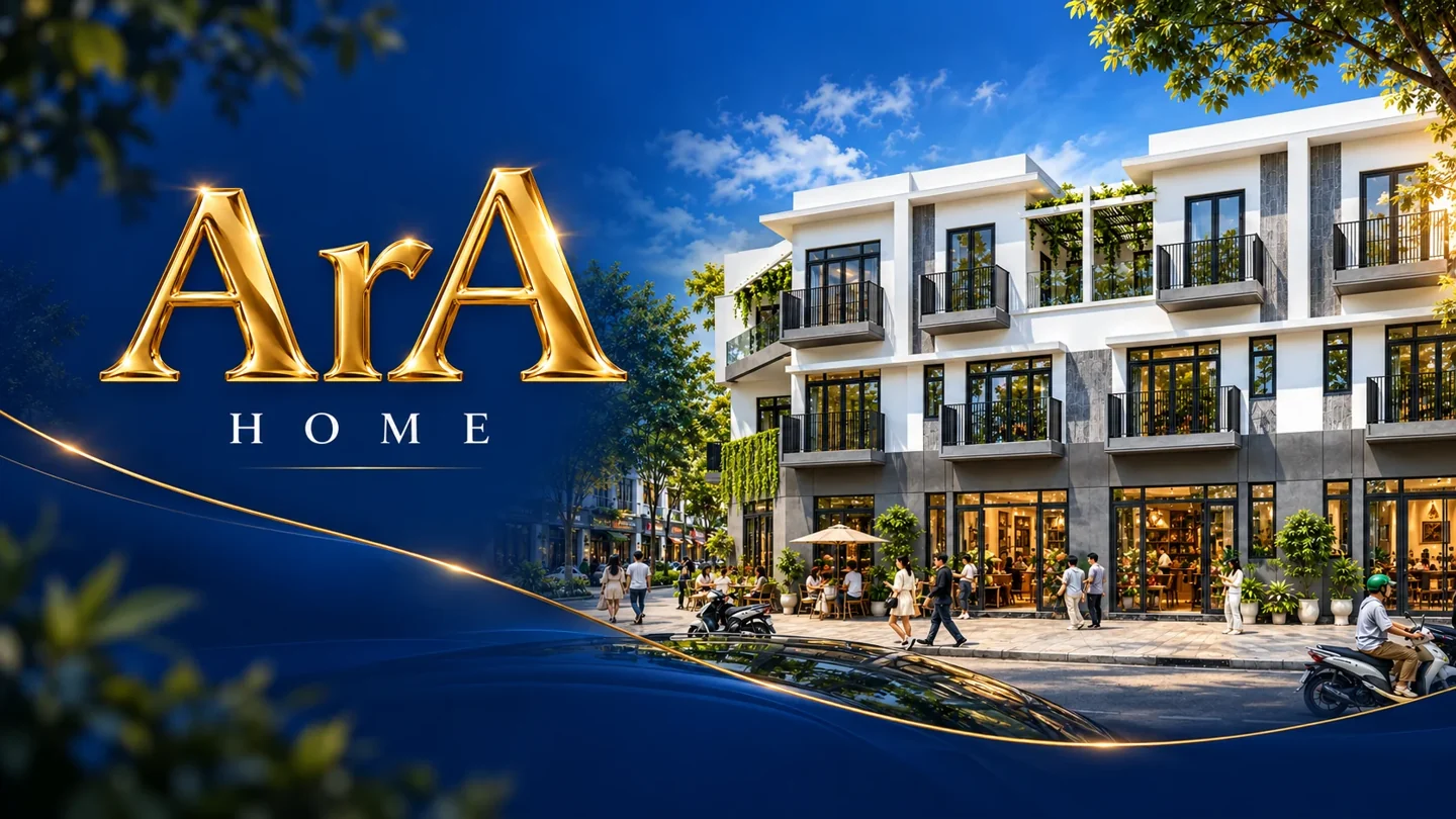 Nhận diện ArA Home xanh đậm và vàng kim