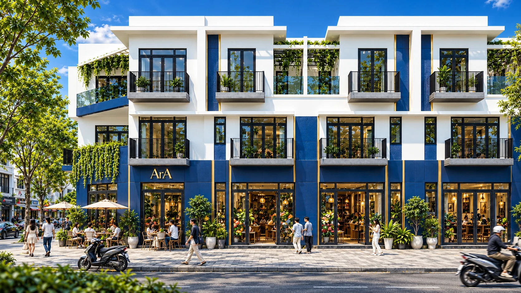 Thiết kế minh họa Nhà ở thương mại — bấm xem lớn