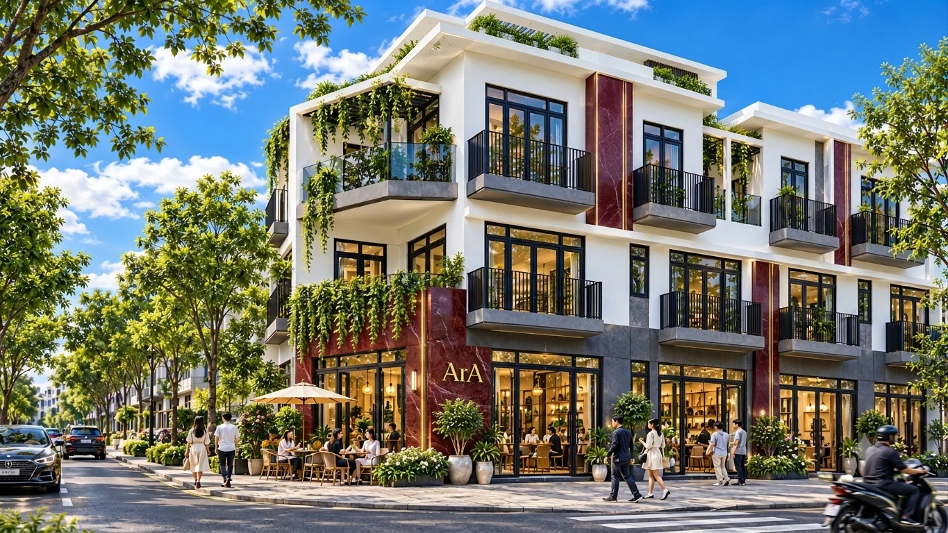 Phối cảnh minh họa Nhà ở thương mại